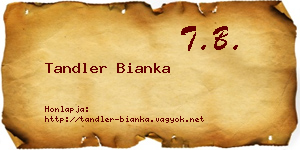 Tandler Bianka névjegykártya